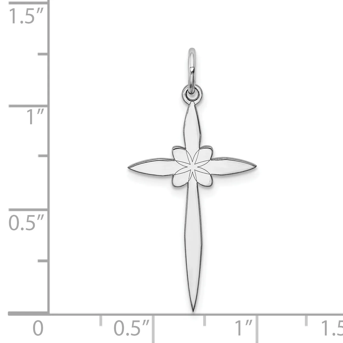 Sterling Silver Laser Designed Cross Pendant