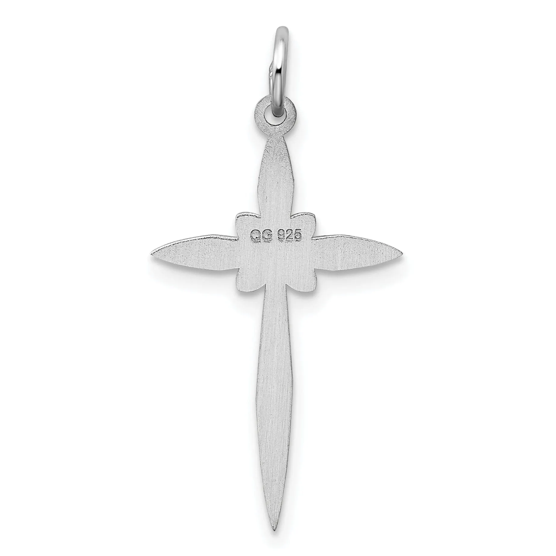 Sterling Silver Laser Designed Cross Pendant