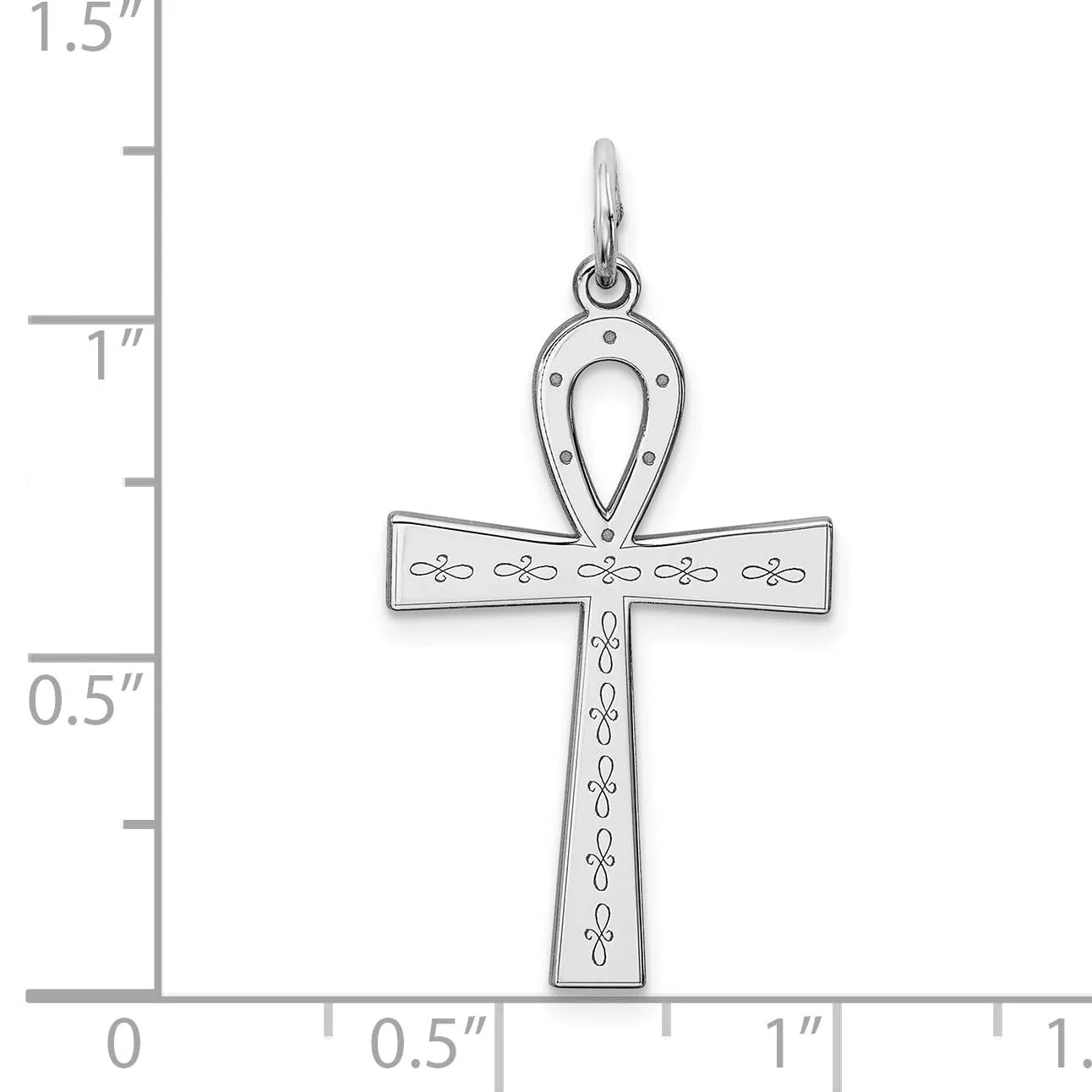 Sterling Silver Laser Designed Cross Pendant