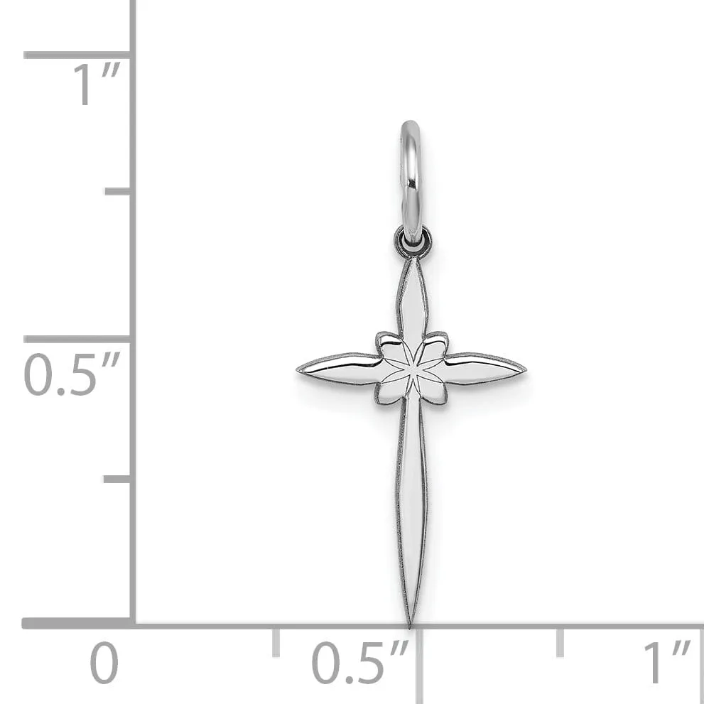 Sterling Silver Laser Designed Cross Pendant