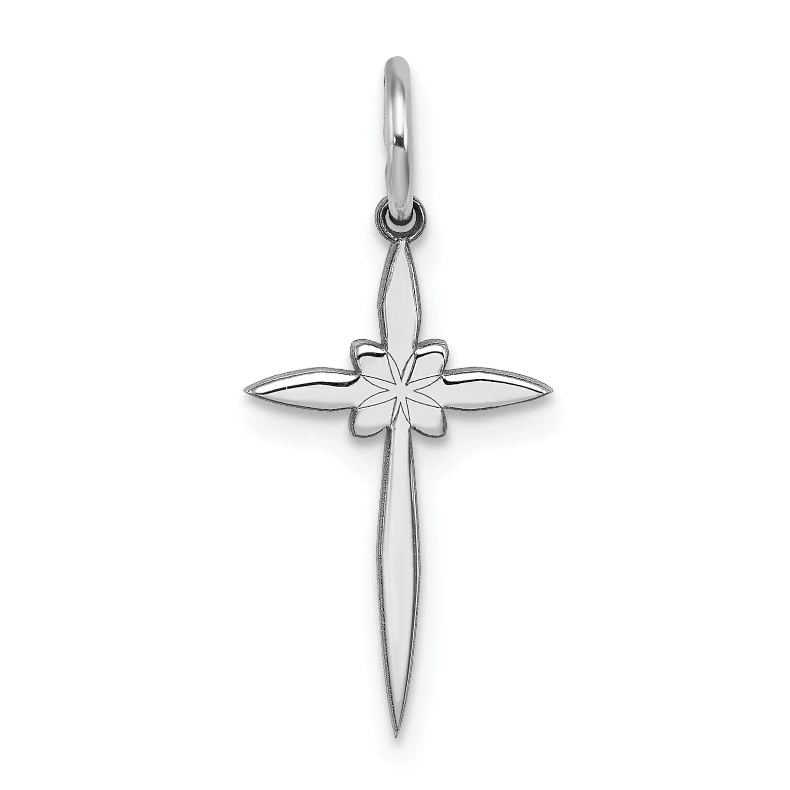 Sterling Silver Laser Designed Cross Pendant