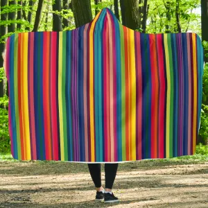 Strips Hooded Blanket