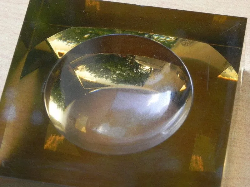 Swiza Rare Chrome Ball Clock in Smoked Lucite Base