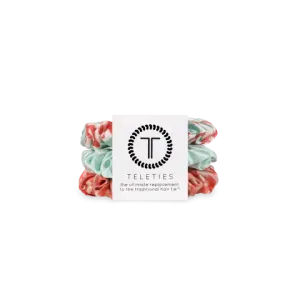 Teleties Silk Scrunchies - Small Band Pack of 3 - Calming Coral