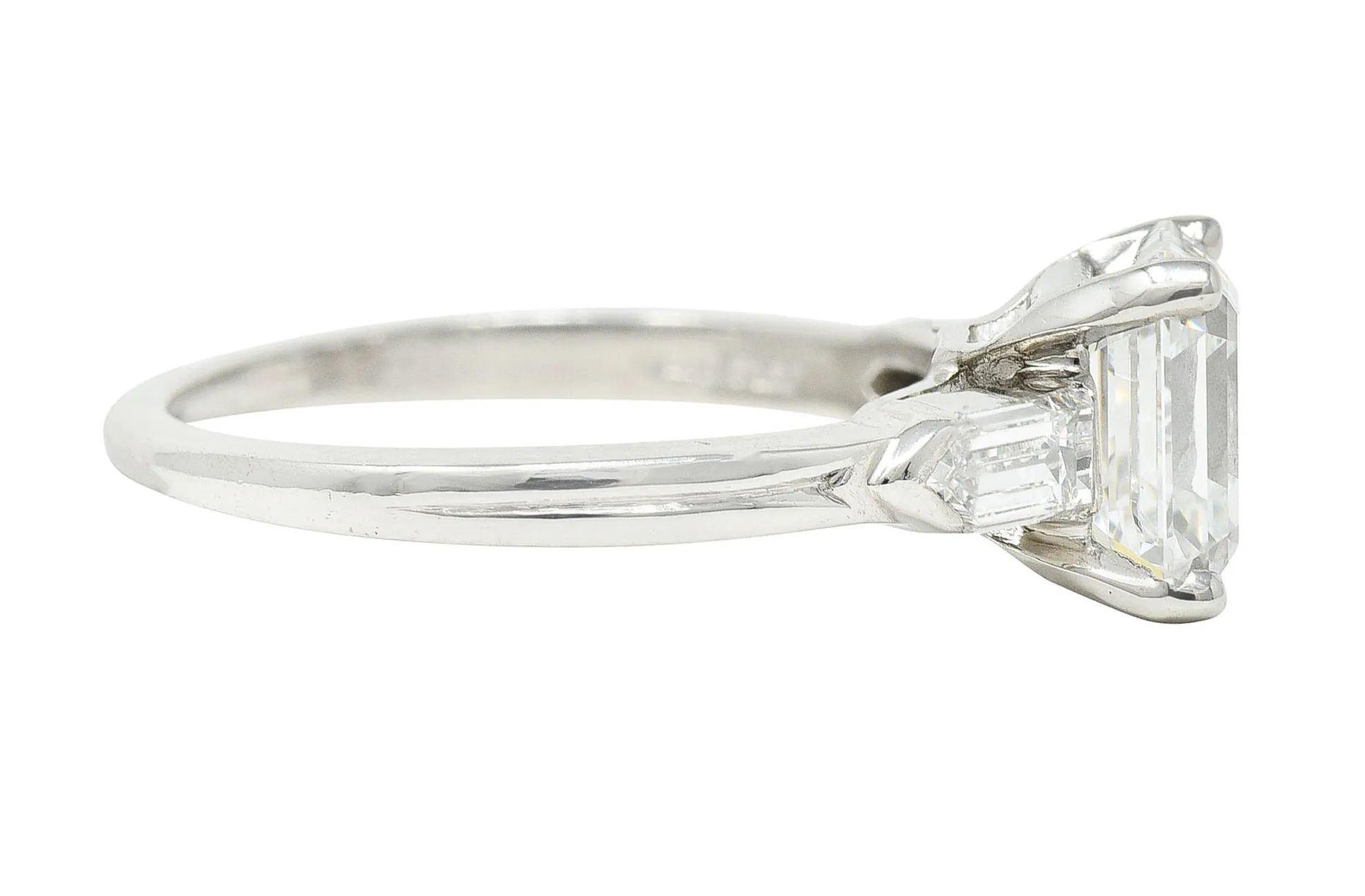 Tiffany & Co. 4.28 CTW Asscher Diamond Platinum Engagement Ring