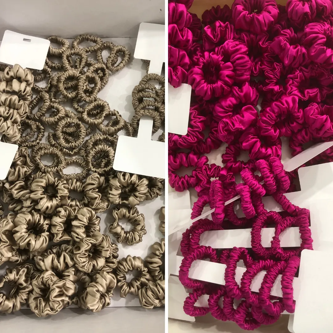 Tiny Silk Scrunchie Custom Wholesale - French Minnie skinny - For Adult / Baby / toddlers