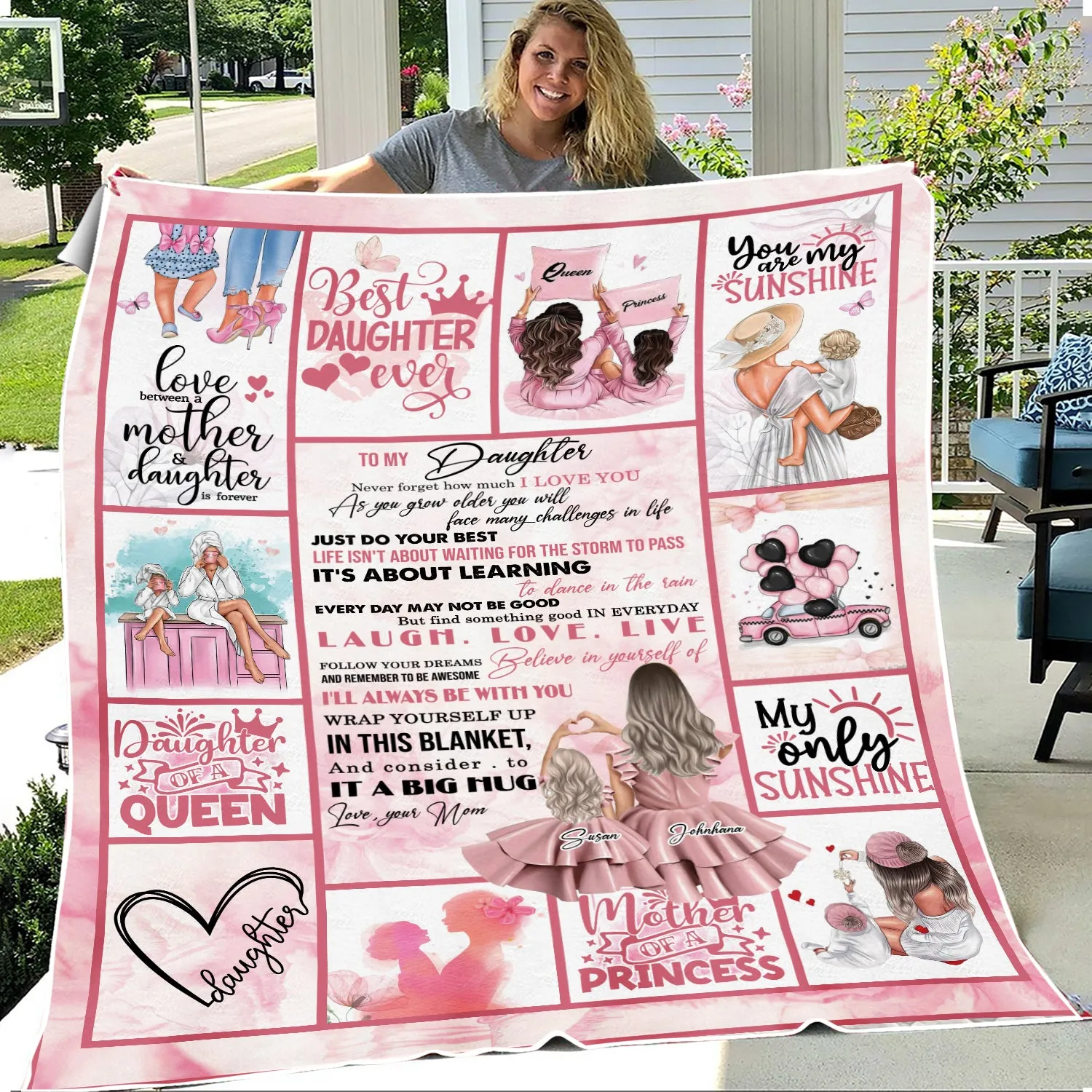 To My Daughter Gift For Christmas Fleece Blanket -NTQ