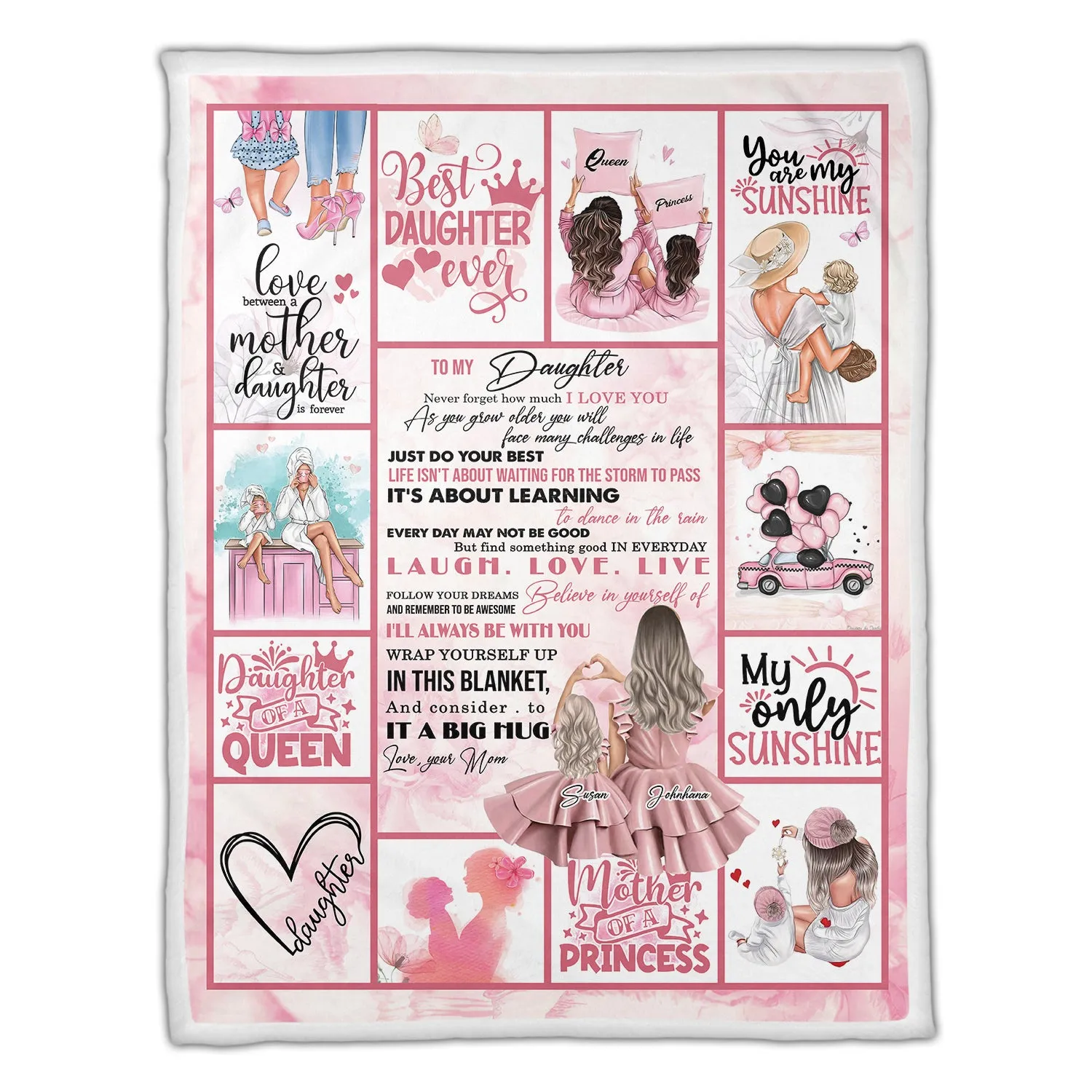 To My Daughter Gift For Christmas Fleece Blanket -NTQ