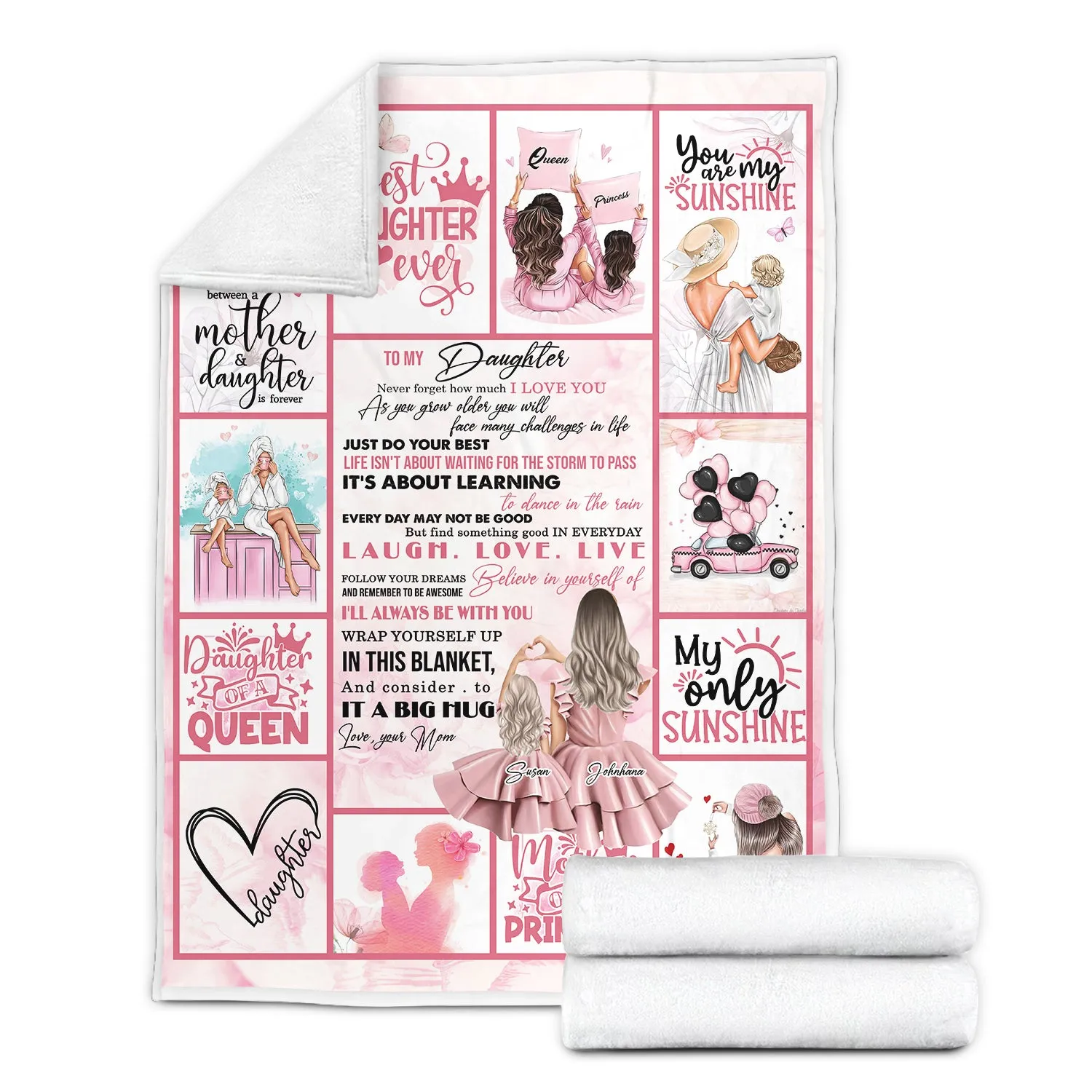 To My Daughter Gift For Christmas Fleece Blanket -NTQ