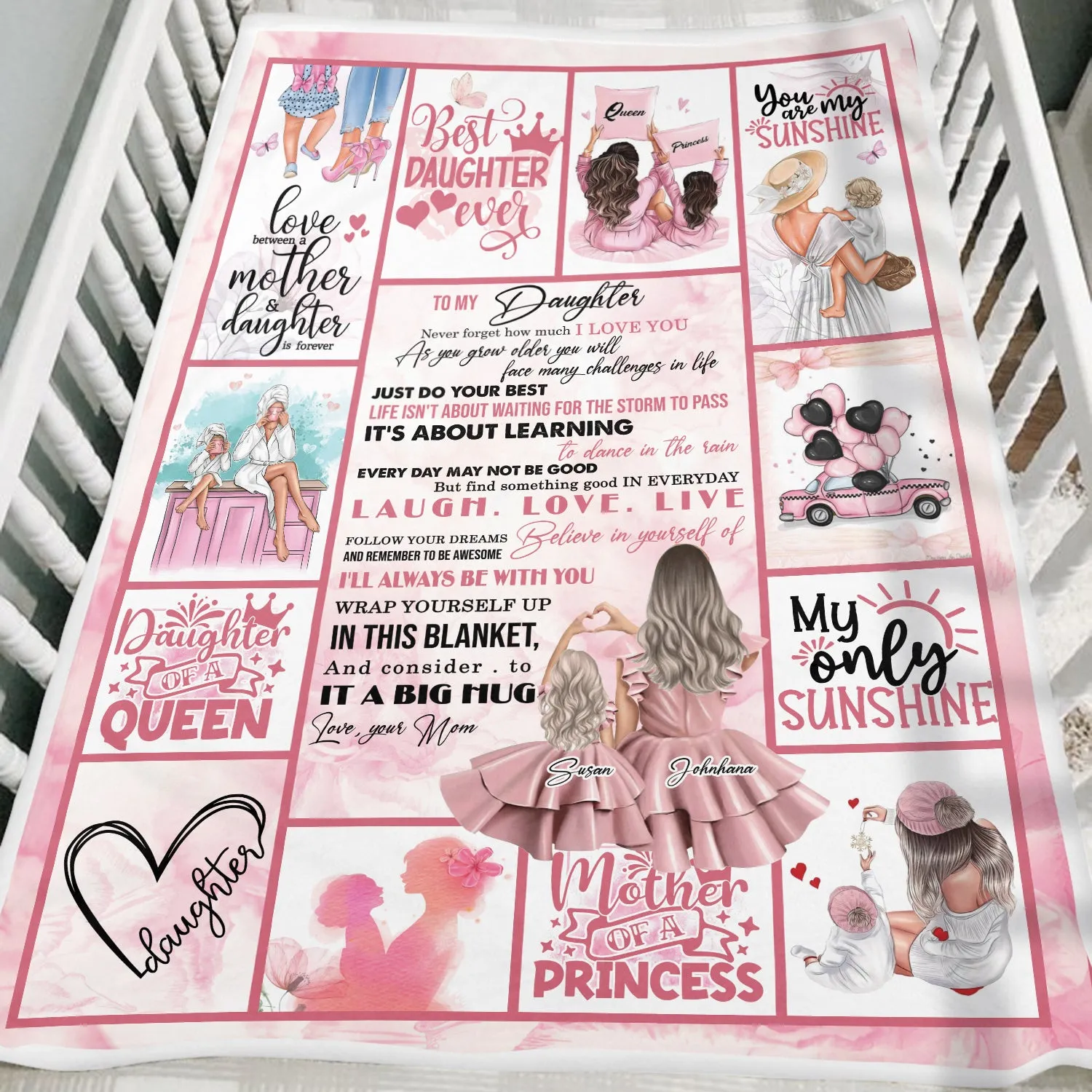To My Daughter Gift For Christmas Fleece Blanket -NTQ