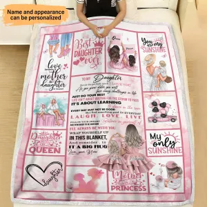 To My Daughter Gift For Christmas Fleece Blanket -NTQ