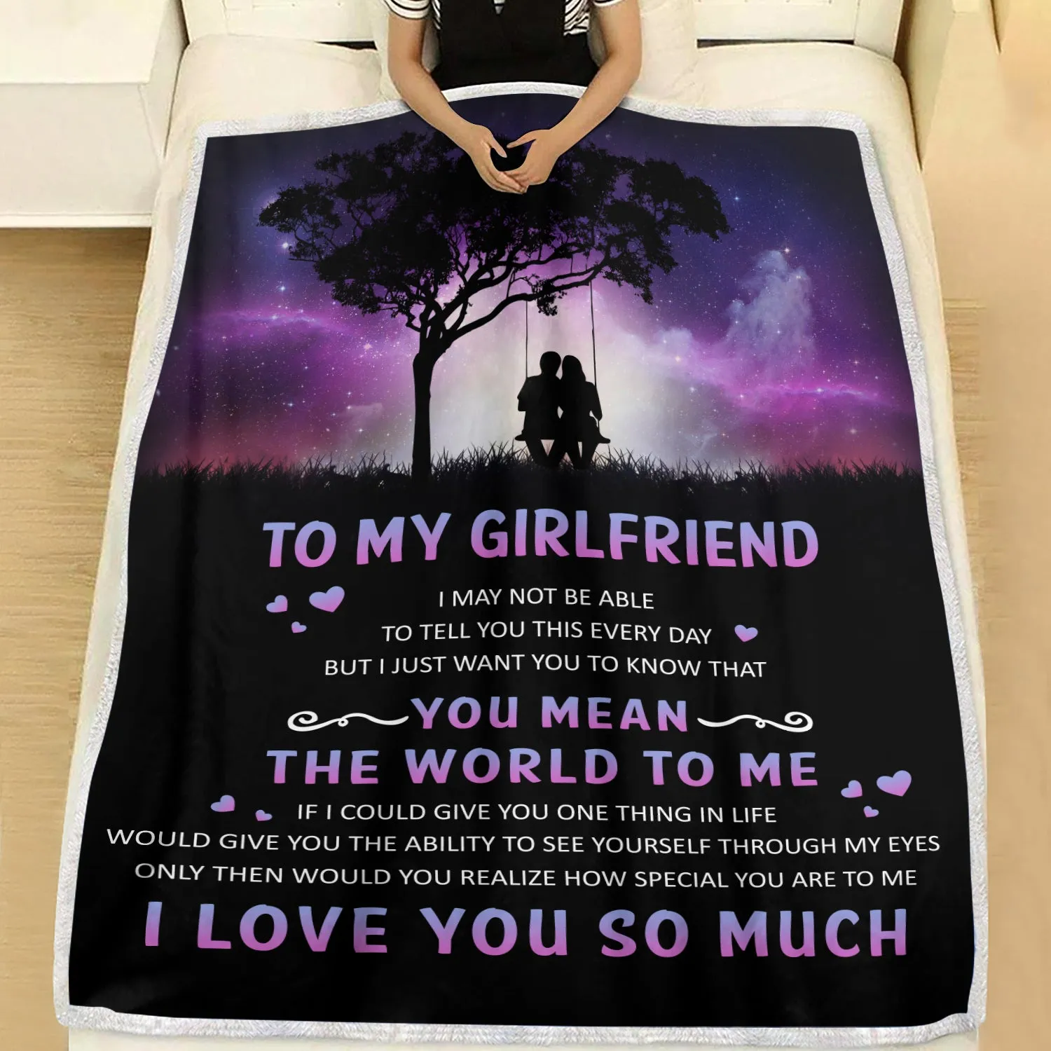 To My Girlfriend - l Love You So Much Blanket