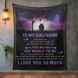 To My Girlfriend - l Love You So Much Blanket