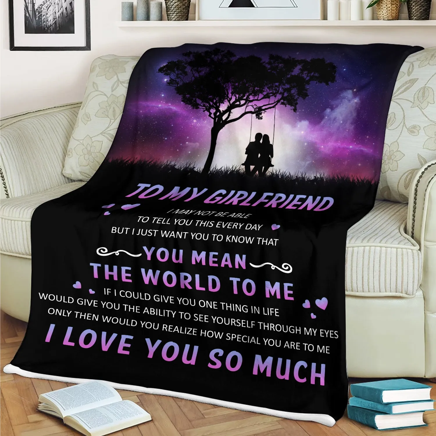 To My Girlfriend - l Love You So Much Blanket