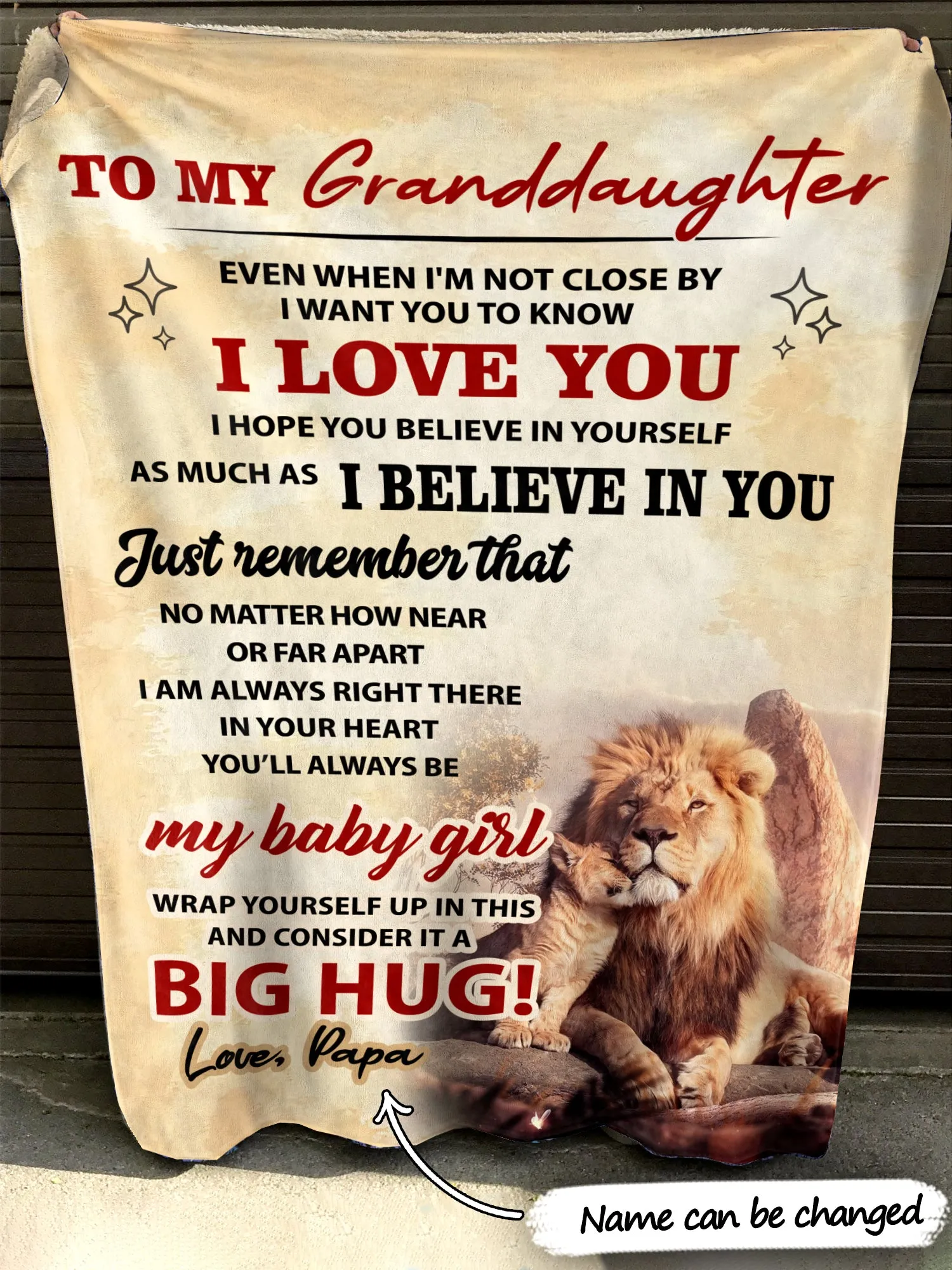 To My Granddaughter I Love You - Custom 3D Fleece Blanket - Nvc97