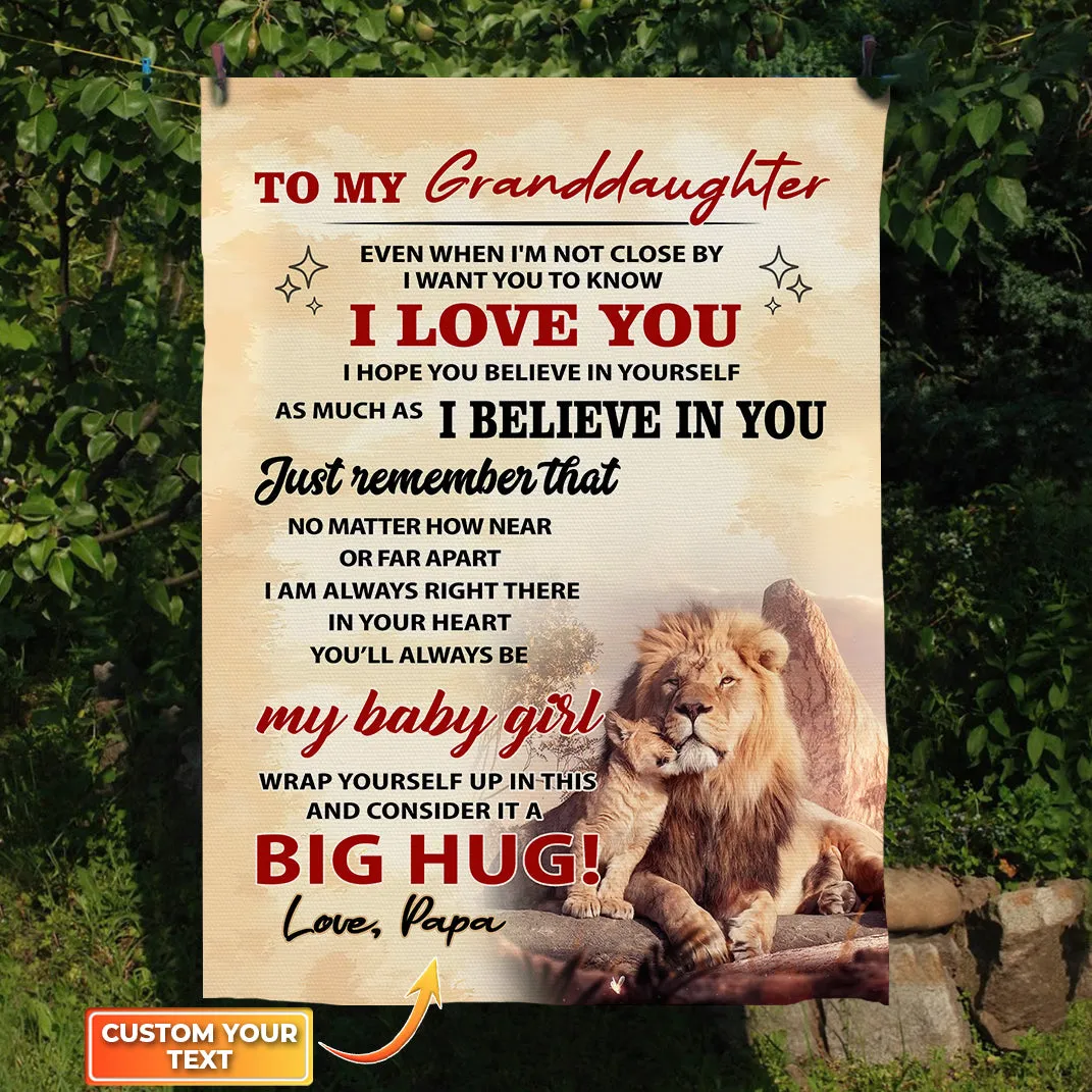 To My Granddaughter I Love You - Custom 3D Fleece Blanket - Nvc97