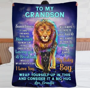 To My Grandson - Blanket - Christmas Gift  - Nss