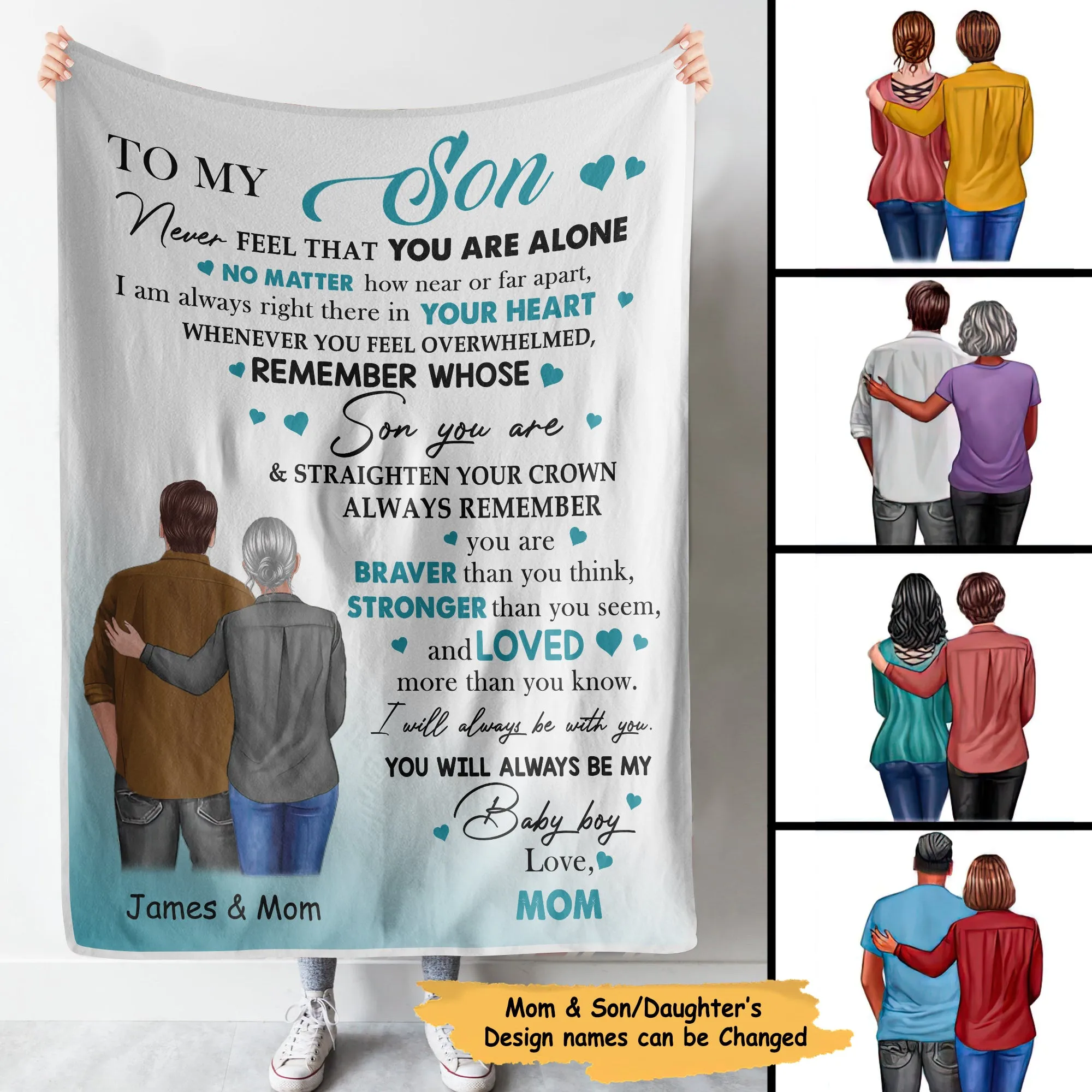 To My Son My Daughter Personalized Blanket
