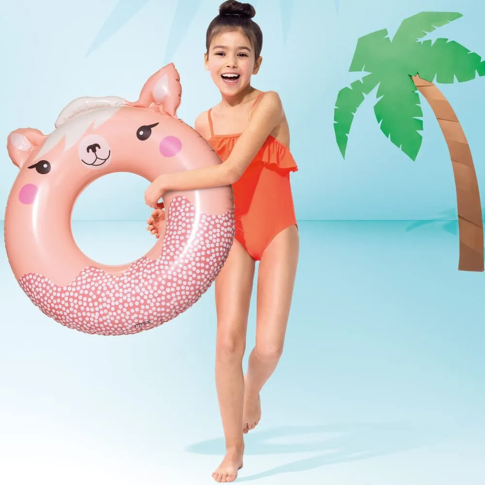 Toyshine 33'' Lama Pool Rings, Baby Pool, Swimming Rings for Kids, Inflatable Tubes, Summer Fun Water Toys for Kids, Party Fun, Beach Outdoor Party Supplies (1 PC)