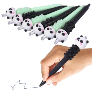 Toyshine 6 Pc Panda Design Cute Fancy Fine 0.5mm Roller Gel Ink Pen for Office Stationary School Supplies Birthday Party Favor Return Gift - Multicolor