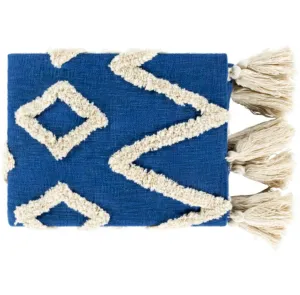 Tut Throw - Blue & Cream
