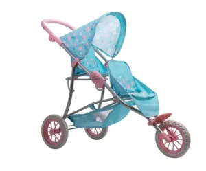 Twin Jogger Baby Doll Stroller - Flower Power
