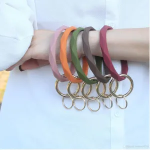 Twisted Silicone Bangle Keyring