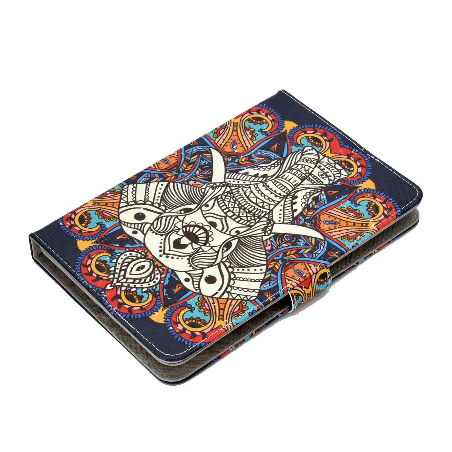 Universal 10Inches Laptop Protective Case with Front Snap Cute Cartoon Color Painted PU Cover  Fun elephant