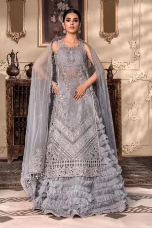 Unstitched MBROIDERED - Silver BD-2603 | Maria B Mbroidered Heritage Luxury Edition 2023 | Unstitched Embroidered Organza Suits