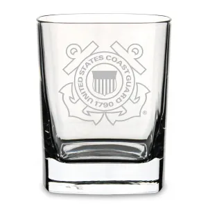 US Coast Guard Square 11.75oz Double Old Fashion Glass*