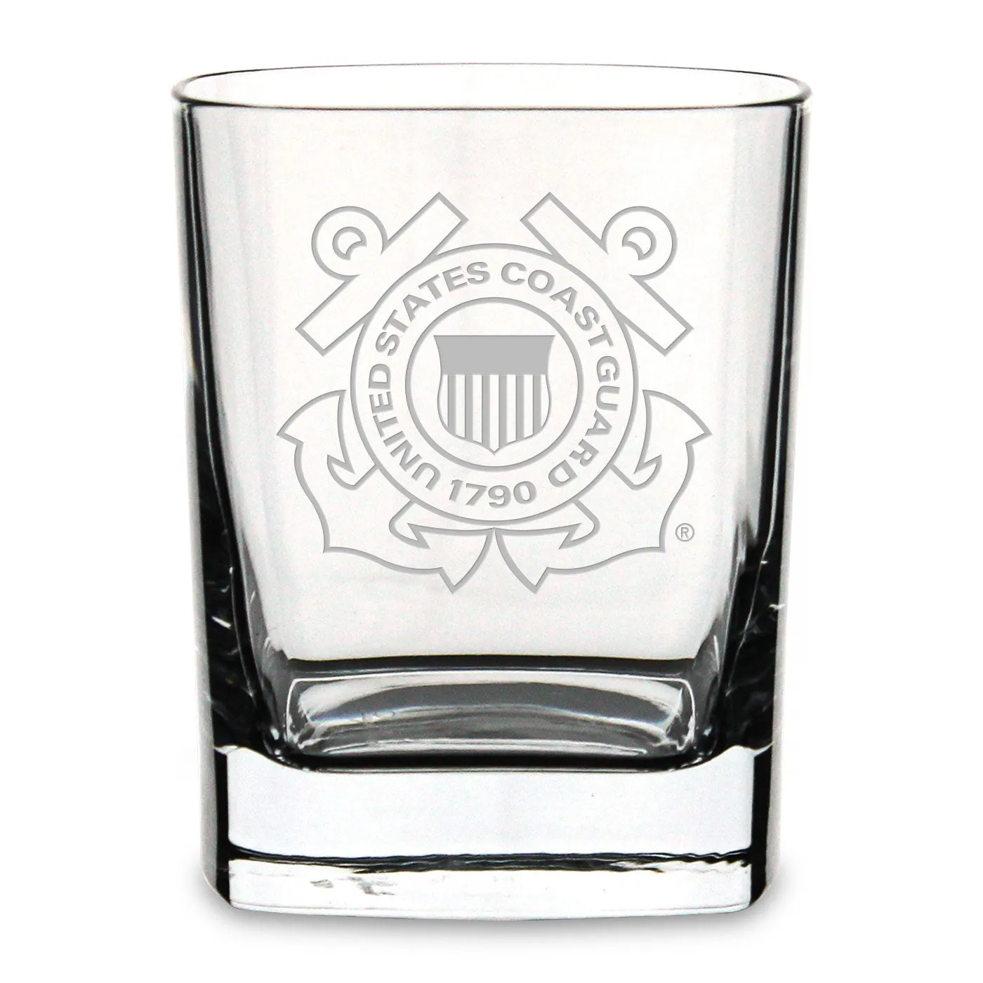 US Coast Guard Square 11.75oz Double Old Fashion Glass*
