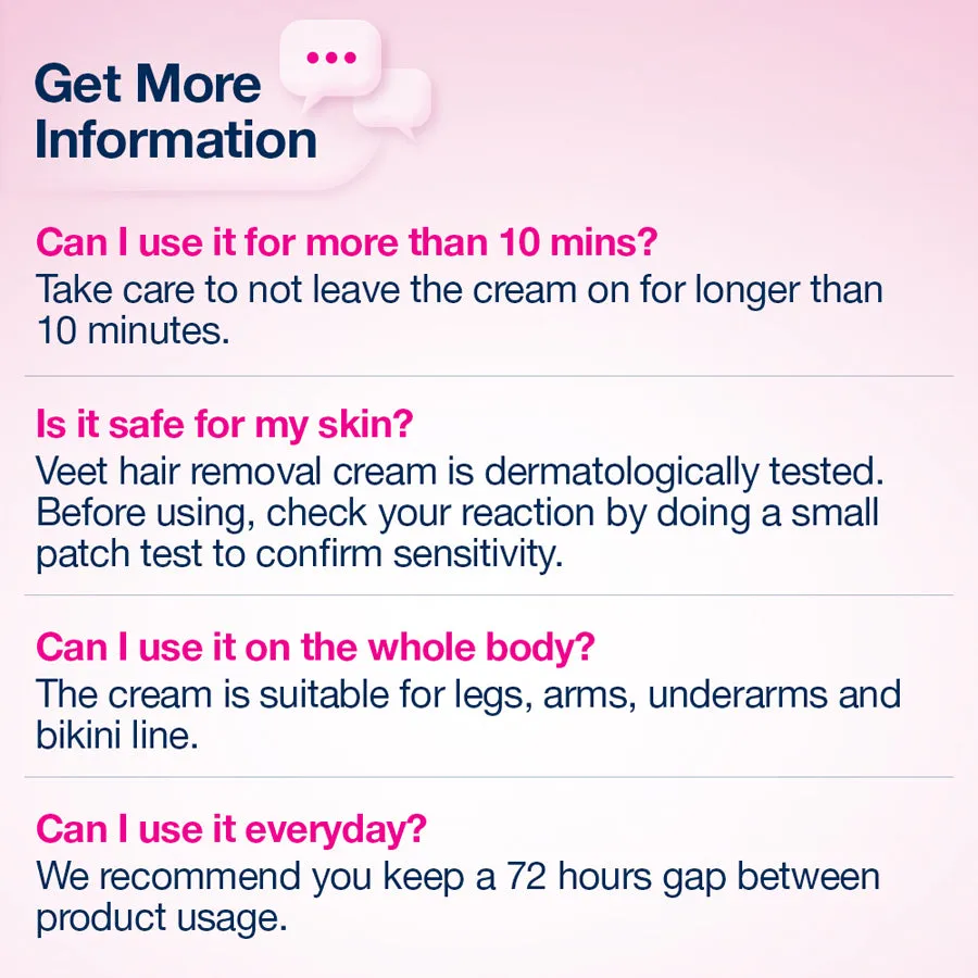 Veet Silk & Fresh Hair Removal Cream, Sensitive Skin - 100 g