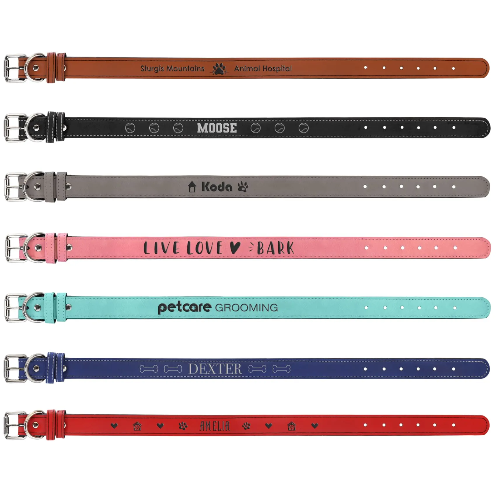 Vegan Leather Pet Collar
