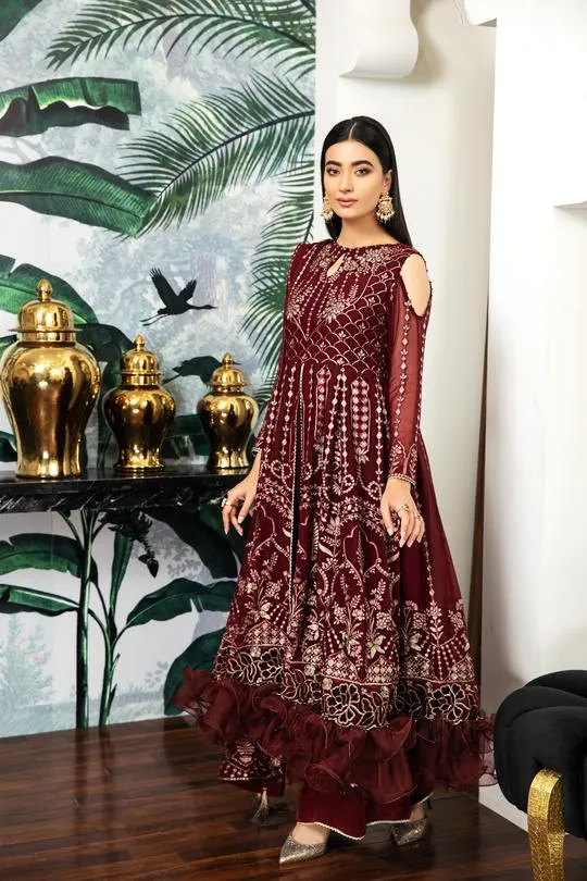 Victoire | Alizeh Royale De Luxe Collection | Unstitched Embroidered Chiffon Suits