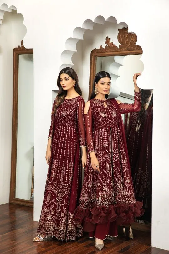 Victoire | Alizeh Royale De Luxe Collection | Unstitched Embroidered Chiffon Suits