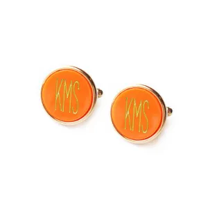 Vineyard Round Modern Font Cuff Links (WS)