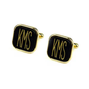 Vineyard Square Modern Font Cuff Links (WS)
