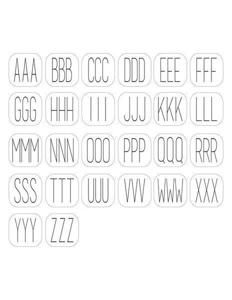 Vineyard Square Modern Font Cuff Links (WS)