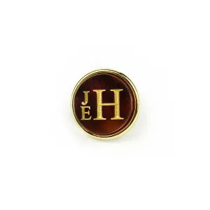 Vineyard Stacked Monogram Lapel Pin (WS)