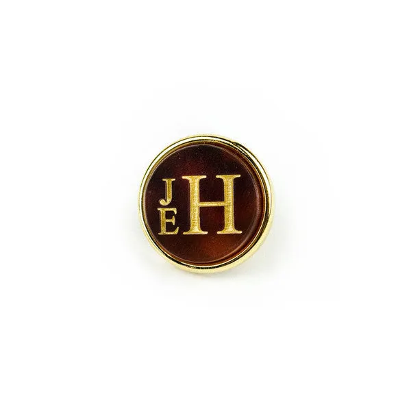 Vineyard Stacked Monogram Lapel Pin (WS)