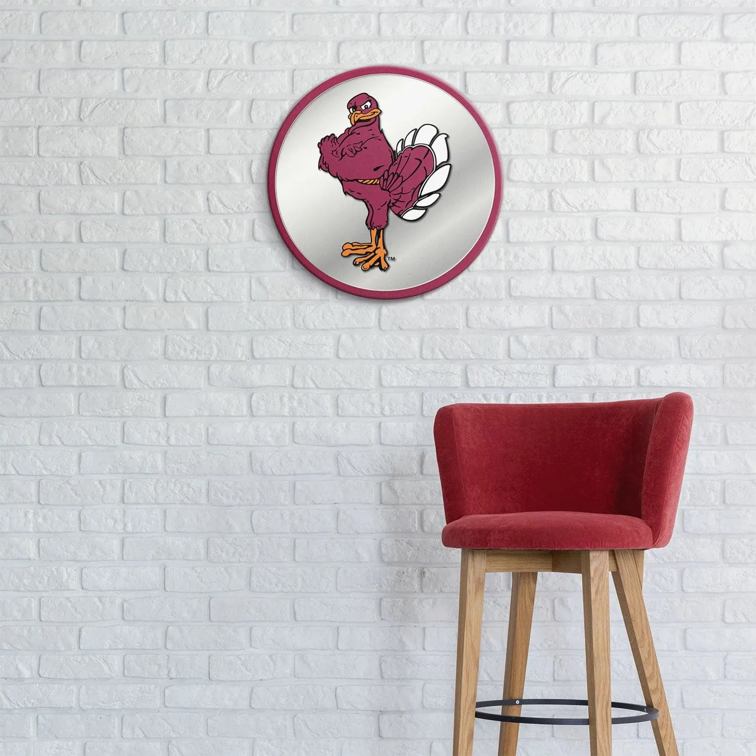 Virginia Tech Hokies: Mascot - Modern Disc Mirrored Wall Sign