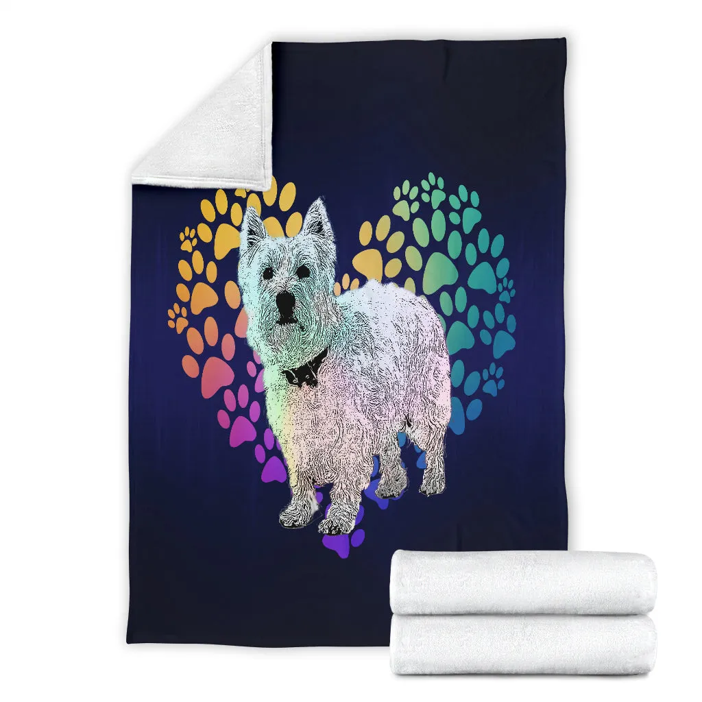 Westie Heart Blanket