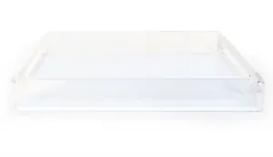 White & Clear Acrylic Serving Tray