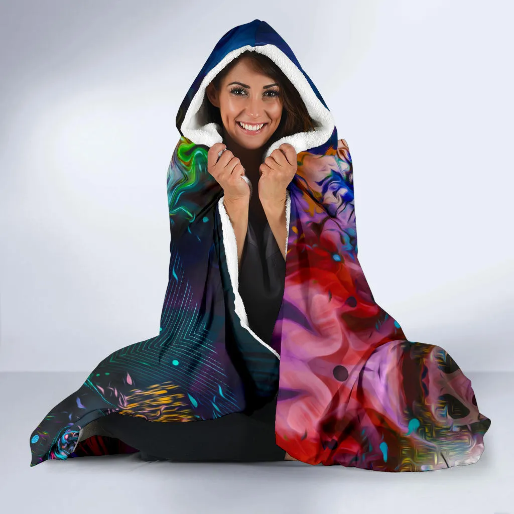 Wild tiger hooded blanket