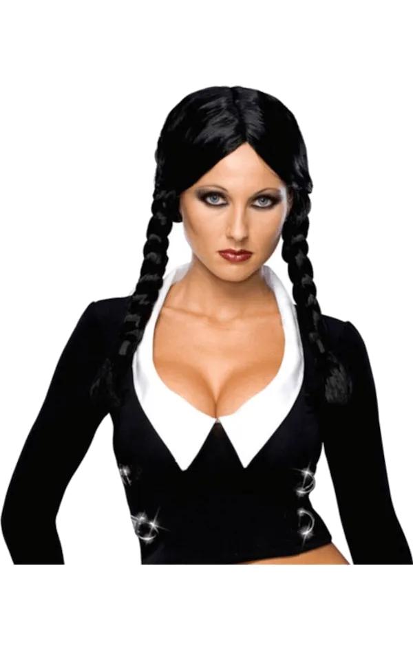 Womens Wednesday Addams Wig