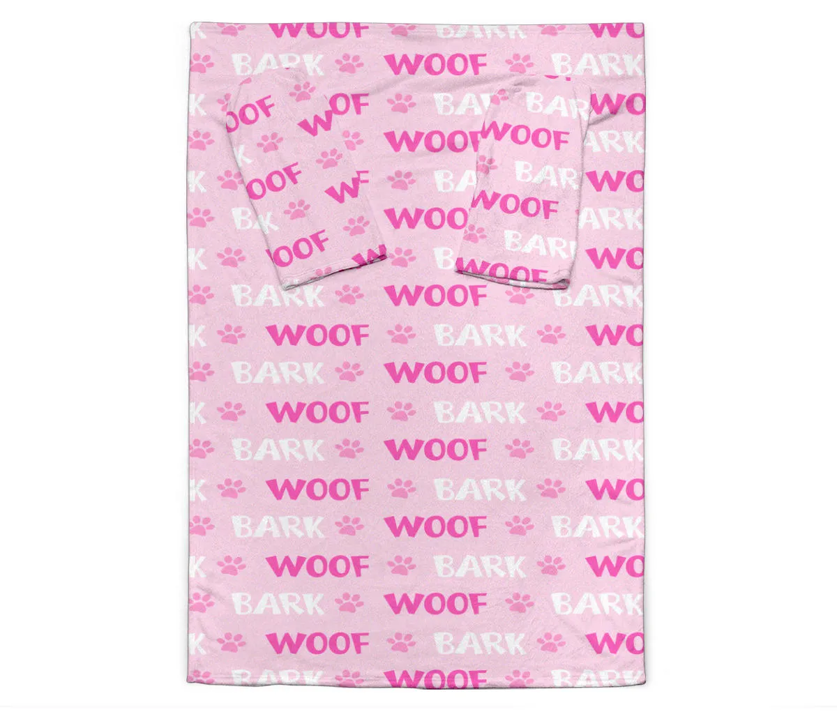 Woof Bark Adult Sleeve Blanket